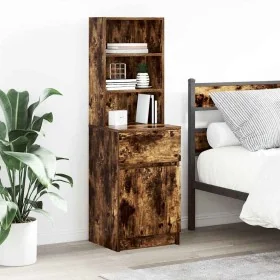 Mesilla de noche roble ahumado 39x35x125 cm Madera ingeniería by , Nightstands - Ref: Foro24-861314, Price: 68,86 €, Discount: %