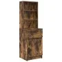Mesilla de noche roble ahumado 39x35x125 cm Madera ingeniería de , Mesitas de noche - Ref: Foro24-861314, Precio: 68,86 €, De...
