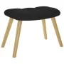 Sillón de relax con taburete tela negro de , Sillones - Ref: Foro24-4016780, Precio: 101,59 €, Descuento: %
