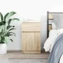 Mesilla de noche roble Sonoma 39x35x65 cm Madera de ingeniería de , Mesitas de noche - Ref: Foro24-861323, Precio: 50,59 €, D...