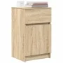 Mesilla de noche roble Sonoma 39x35x65 cm Madera de ingeniería de , Mesitas de noche - Ref: Foro24-861323, Precio: 50,59 €, D...