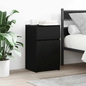 Mesilla de noche de madera de ingeniería negra 39x35x65 cm von , Nachttische - Ref: Foro24-861321, Preis: 53,31 €, Rabatt: %