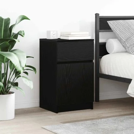 Mesilla de noche de madera de ingeniería negra 39x35x65 cm von , Nachttische - Ref: Foro24-861321, Preis: 53,31 €, Rabatt: %