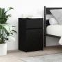Mesilla de noche de madera de ingeniería negra 39x35x65 cm von , Nachttische - Ref: Foro24-861321, Preis: 53,31 €, Rabatt: %