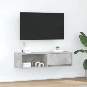 Mueble de TV madera contrachapada gris hormigón 100x31x25,5 cm de , Muebles TV - Ref: Foro24-861478, Precio: 52,18 €, Descuen...