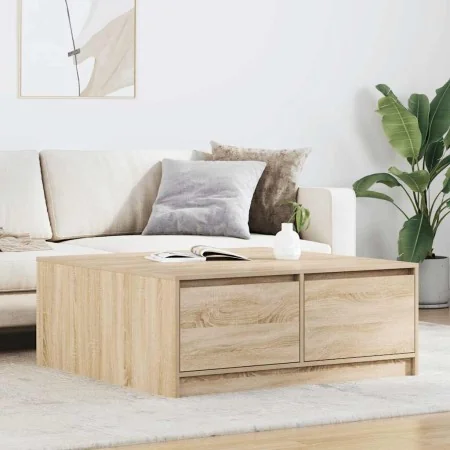 Mesa de centro con cajones roble Sonoma 100x100x40 cm de , Mesas de centro - Ref: Foro24-3328401, Precio: 164,81 €, Descuento: %