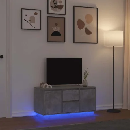 Mueble de TV con luces LED gris hormigón 100x41x50 cm de , Muebles TV - Ref: Foro24-861412, Precio: 103,37 €, Descuento: %