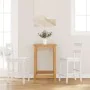 Taburetes de bar 2 uds madera maciza blanca caucho de , Taburetes de cocina - Ref: Foro24-4102561, Precio: 144,96 €, Descuent...