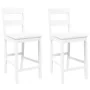 Taburetes de bar 2 uds madera maciza blanca caucho de , Taburetes de cocina - Ref: Foro24-4102561, Precio: 144,96 €, Descuent...