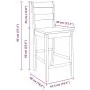 Taburetes de bar 2 uds madera maciza blanca caucho de , Taburetes de cocina - Ref: Foro24-4102561, Precio: 144,96 €, Descuent...