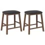 Sillas de bar con cojines 2 uds madera maciza marrón caucho de , Taburetes de cocina - Ref: Foro24-4102577, Precio: 103,37 €,...