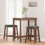 Sillas de bar con cojines 2 uds madera maciza marrón caucho de , Taburetes de cocina - Ref: Foro24-4102577, Precio: 103,37 €,...