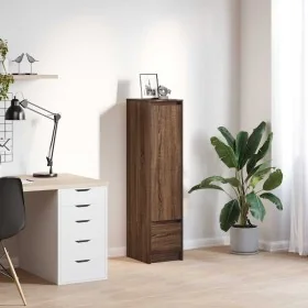 Aparador alto roble marrón 29,5x34x119,5 cm madera ingeniería de , Aparadores - Ref: Foro24-861658, Precio: 70,37 €, Descuent...