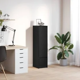 Aparador alto roble negro 29,5x34x119,5 cm madera de ingeniería de , Aparadores - Ref: Foro24-861653, Precio: 72,25 €, Descue...