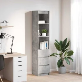 Aparador alto gris hormigón 37,5x35x180 cm madera de ingeniería von , Sideboards - Ref: Foro24-861664, Preis: 93,70 €, Rabatt: %