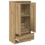 Armario con cajón roble Artisan 55,5x34x119,5 cm de , Aparadores - Ref: Foro24-861651, Precio: 91,65 €, Descuento: %