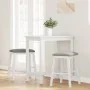 Sillas de bar con cojines 2 uds madera maciza blanca caucho de , Taburetes de cocina - Ref: Foro24-4102580, Precio: 105,37 €,...