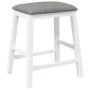 Sillas de bar con cojines 2 uds madera maciza blanca caucho de , Taburetes de cocina - Ref: Foro24-4102580, Precio: 105,37 €,...