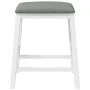 Sillas de bar con cojines 2 uds madera maciza blanca caucho de , Taburetes de cocina - Ref: Foro24-4102580, Precio: 105,37 €,...