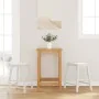 Sillas de bar 2 uds madera maciza blanca caucho de , Taburetes de cocina - Ref: Foro24-4102582, Precio: 106,66 €, Descuento: %