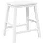 Sillas de bar 2 uds madera maciza blanca caucho de , Taburetes de cocina - Ref: Foro24-4102582, Precio: 106,66 €, Descuento: %