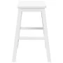 Sillas de bar 2 uds madera maciza blanca caucho de , Taburetes de cocina - Ref: Foro24-4102582, Precio: 106,66 €, Descuento: %