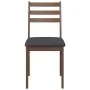 Sillas de comedor con cojines 2 uds madera maciza marrón caucho de , Sillas de comedor - Ref: Foro24-4102418, Precio: 78,06 €...