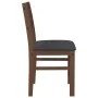 Sillas de comedor con cojines 2 uds madera maciza marrón caucho de , Sillas de comedor - Ref: Foro24-4102418, Precio: 78,06 €...
