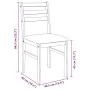 Sillas de comedor con cojines 2 uds madera maciza marrón caucho de , Sillas de comedor - Ref: Foro24-4102418, Precio: 78,06 €...