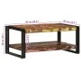 Mesa de centro multicolor 90x50x38 cm madera maciza reciclada de , Mesas de centro - Ref: Foro24-4102717, Precio: 115,39 €, D...
