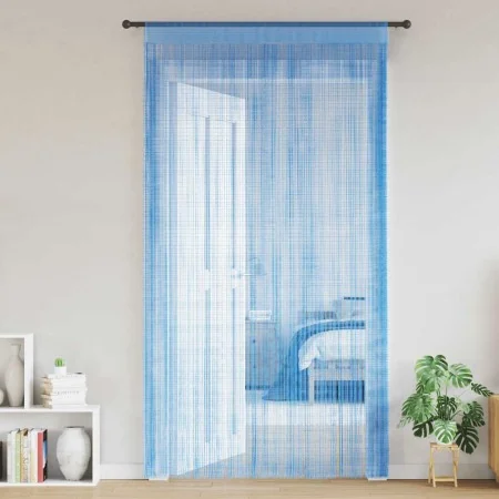 Cortinas de tiras 2 uds azul claro 100x250 cm de , Cortinas y visillos - Ref: Foro24-4102045, Precio: 15,95 €, Descuento: %