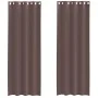 Cortinas de gasa con ojales 2 uds marrón 140x300 cm de , Cortinas y visillos - Ref: Foro24-4102070, Precio: 16,17 €, Descuent...
