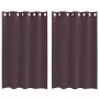 Cortinas de gasa con ojales 2 uds morado 140x175 cm de , Cortinas y visillos - Ref: Foro24-4102102, Precio: 13,89 €, Descuent...