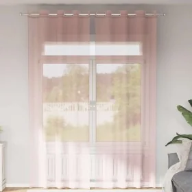 Cortinas de gasa con ojales 2 uds rosa 140x300 cm de , Cortinas y visillos - Ref: Foro24-4102100, Precio: 16,17 €, Descuento: %