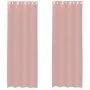 Cortinas de gasa con ojales 2 uds rosa 140x300 cm von , Vorhänge und Gardinen - Ref: Foro24-4102100, Preis: 16,17 €, Rabatt: %