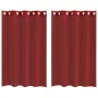 Cortinas de gasa con ojales 2 uds rojo vino by , Curtains and curtains - Ref: Foro24-4102156, Price: 13,89 €, Discount: %