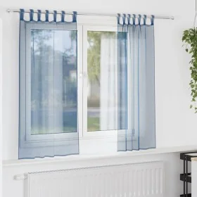 Cortinas de gasa con trabillas 2 uds azul real 140x140 cm by , Curtains and curtains - Ref: Foro24-4102301, Price: 14,11 €, D...