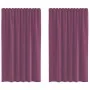 Cortinas de gasa con trabillas 2 uds morado 140x175 cm by , Curtains and curtains - Ref: Foro24-4102292, Price: 14,90 €, Disc...