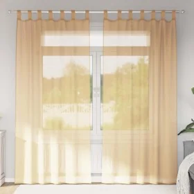 Cortinas de gasa con trabillas 2 uds arena 140x225 cm by , Curtains and curtains - Ref: Foro24-4102308, Price: 14,28 €, Disco...