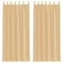 Cortinas de gasa con trabillas 2 uds arena 140x225 cm de , Cortinas y visillos - Ref: Foro24-4102308, Precio: 14,28 €, Descue...