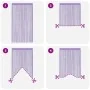 Cortinas de cuerdas 2 uds morado 100x250 cm de , Cortinas y visillos - Ref: Foro24-4102047, Precio: 15,95 €, Descuento: %