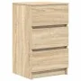 Mesillas de noche con 3 cajones 2 uds roble Sonoma 39x35x65 cm de , Mesitas de noche - Ref: Foro24-861342, Precio: 105,95 €, ...