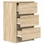 Mesillas de noche con 3 cajones 2 uds roble Sonoma 39x35x65 cm de , Mesitas de noche - Ref: Foro24-861342, Precio: 105,95 €, ...