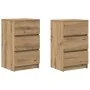 Mesillas de noche con 3 cajones 2uds roble artesanal 39x35x65cm by , Nightstands - Ref: Foro24-861354, Price: 116,85 €, Disco...