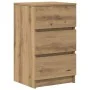 Mesillas de noche con 3 cajones 2uds roble artesanal 39x35x65cm by , Nightstands - Ref: Foro24-861354, Price: 116,85 €, Disco...