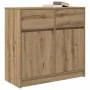 Aparador con cajón roble artesanal 80x34x76cm madera ingeniería de , Aparadores - Ref: Foro24-861543, Precio: 84,23 €, Descue...