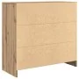 Aparador con cajón roble artesanal 80x34x76cm madera ingeniería de , Aparadores - Ref: Foro24-861543, Precio: 84,23 €, Descue...