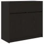 Aparador con cajón roble negro 80x34x76 cm madera de ingeniería de , Aparadores - Ref: Foro24-861536, Precio: 88,97 €, Descue...
