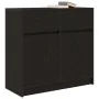 Aparador con cajón roble negro 80x34x76 cm madera de ingeniería de , Aparadores - Ref: Foro24-861536, Precio: 88,97 €, Descue...