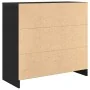 Aparador con cajón roble negro 80x34x76 cm madera de ingeniería de , Aparadores - Ref: Foro24-861536, Precio: 88,97 €, Descue...
